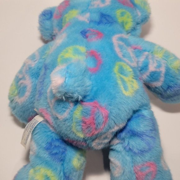 Free Shipping Build a Bear 15" Peace Bear Blue - Picture 5 of 6